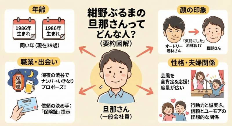 紺野ぶるまの旦那の職業や年齢は？馴れ初めはナンパで子どもについても詳しく！