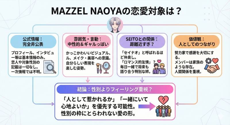 MAZZELナオヤの恋愛対象やセイトは彼女？歴代彼女やオネエと言われる理由も紹介
