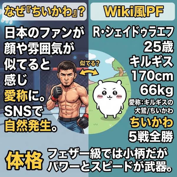 シェイドゥラエフはなぜちいかわ？身長体重Wikiプロフと出身国や強すぎる戦績