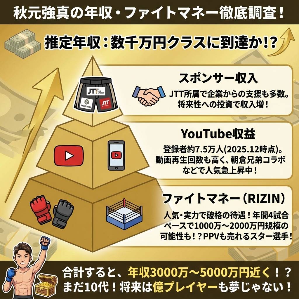 秋元強真の年齢・身長体重Wiki風プロフィール！戦績・年収を完全網羅