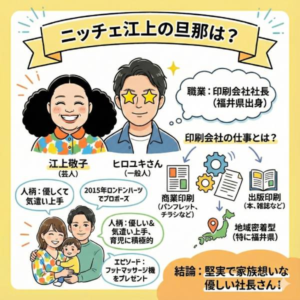 ニッチェ江上の旦那の職業や年収は？馴れ初めや現在の結婚生活まで徹底調査