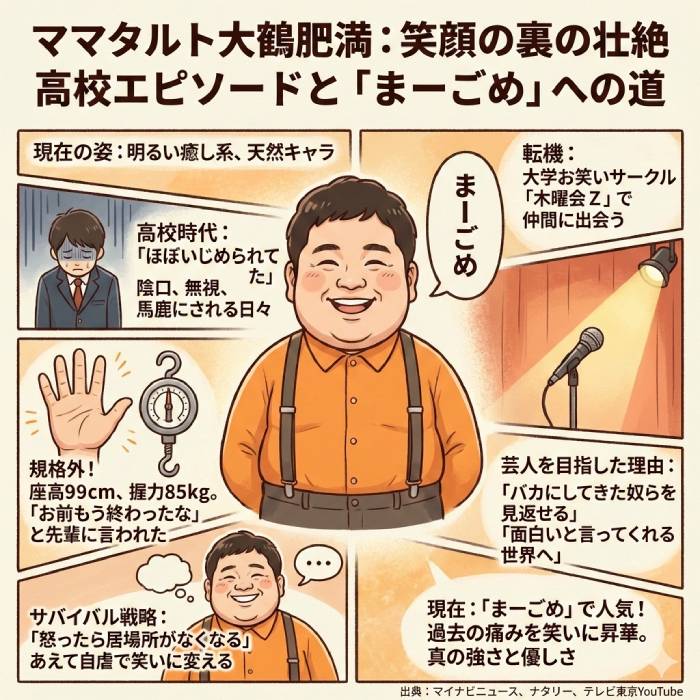 ママタルト大鶴肥満の学歴は早稲田落ちの明治大学！高校や中学やいじめの過去も【最新】