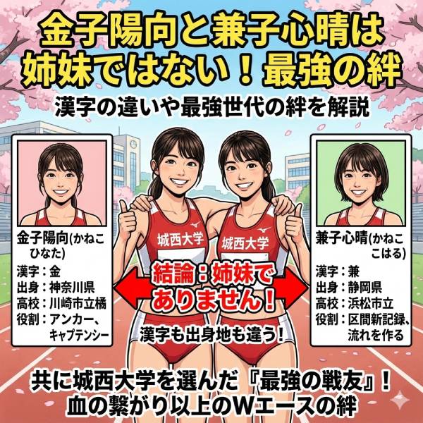 金子陽向の進路は実業団？区間賞の走りや兼子心晴との姉妹説を徹底調査！