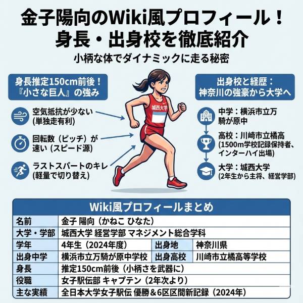 金子陽向の進路は実業団？区間賞の走りや兼子心晴との姉妹説を徹底調査！