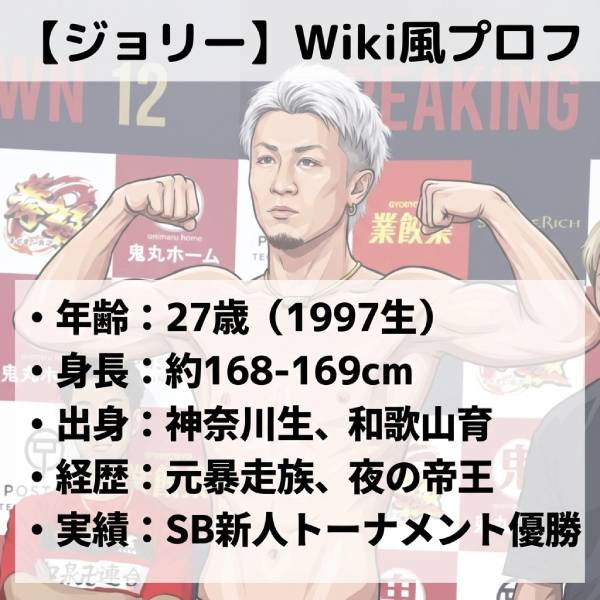ジョリーの年齢や身長wikiプロフィール！安保瑠輝也との出会いや襲撃理由も