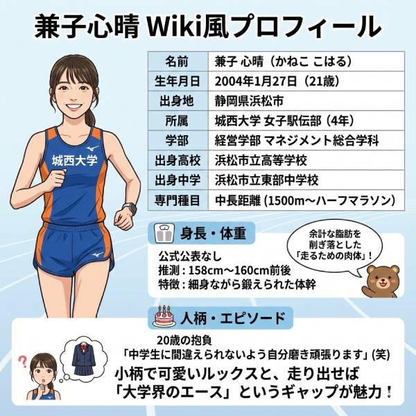 兼子心晴の進路は実業団？看護師志望だった過去や富士山女子駅伝2025の注目点