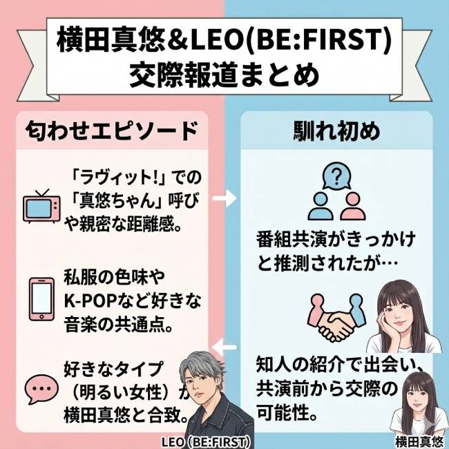 横田真悠は誰？BE:FIRSTレオの交際はいつから？匂わや馴れ初めも！