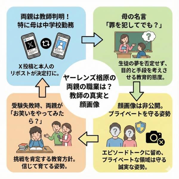 ヤーレンズ楢原の実家の場所や両親の職業は教師！兄弟姉妹や家族構成も詳しく！