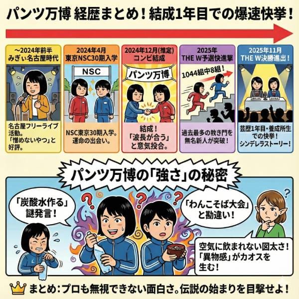 パンツ万博wikiプロフィールまとめ!コンビ名の由来や経歴・結成秘話【最新】