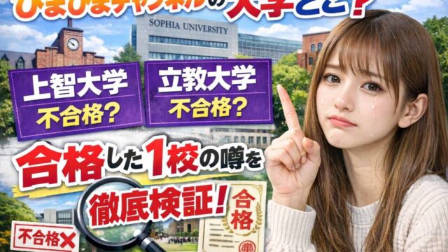 ひまひまチャンネルの大学どこ？上智や立教の合否と合格した1校の噂を徹底検証！